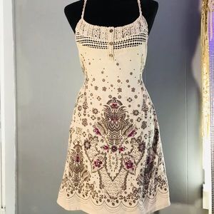 Free People Cotton/Linen Dress with beaded accents